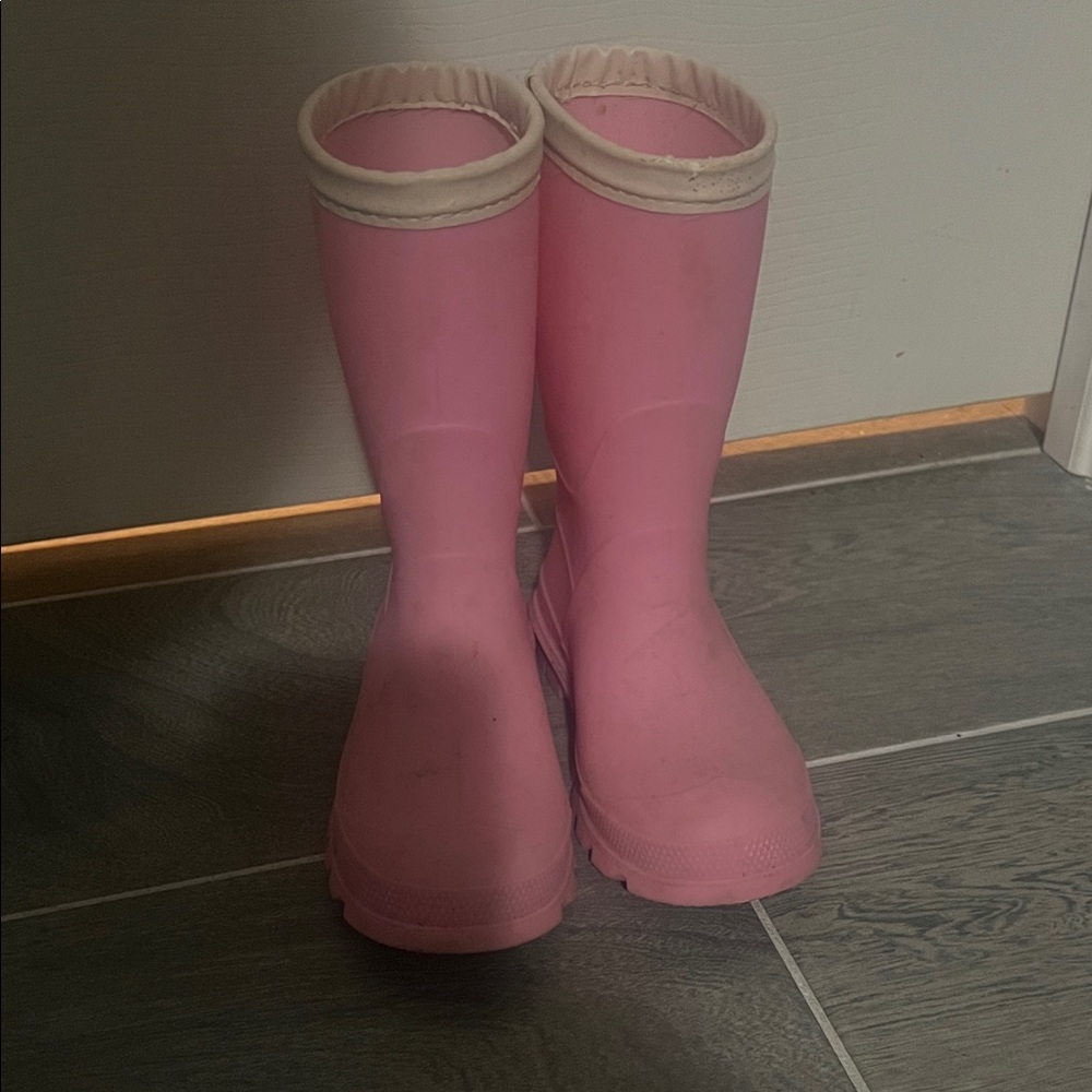 Pink Rubber Rain Boots